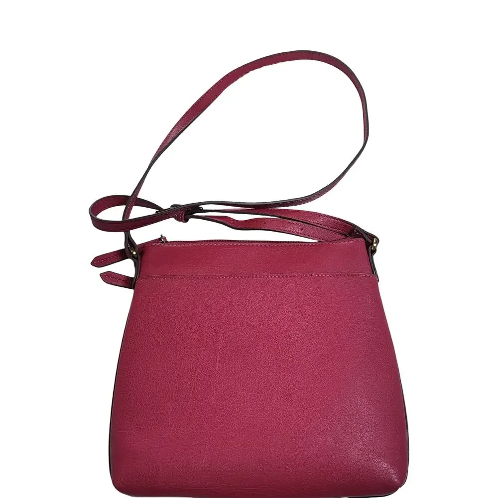 St. John's Bay Vivian Convertible Crossbody Bag Dark Wine Pink Faux Leather NWOT